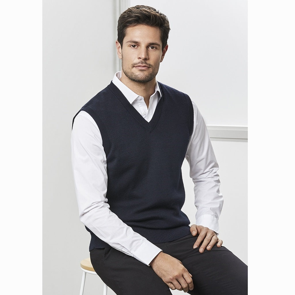 Biz Collection WV6007 Woolmix Mens Knit Vest