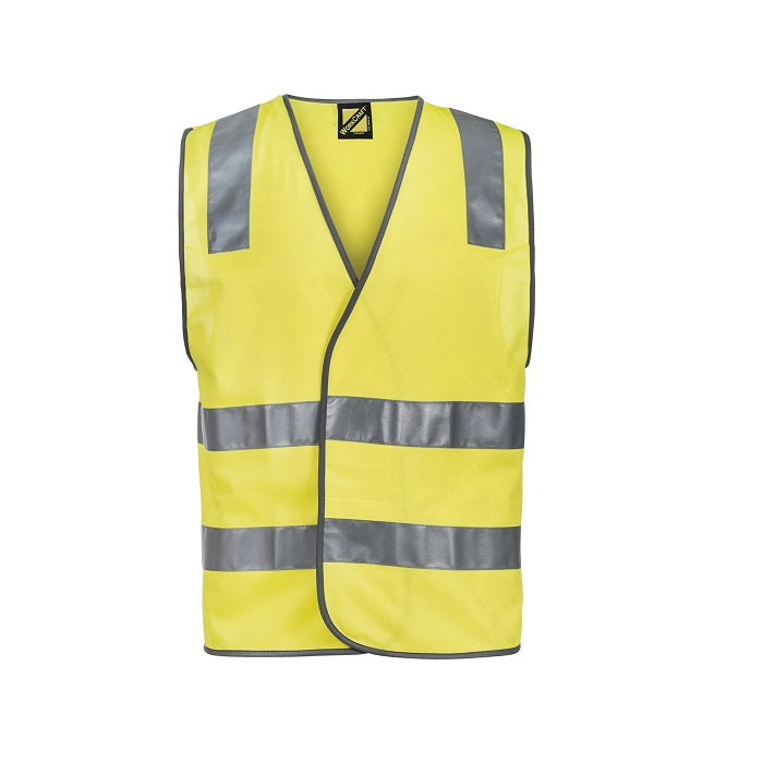 Workcraft WV7001 Day/Night Yellow Colour HiVis Safety Vest With Reflective Tape