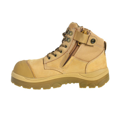 Wide Load 690WZ Wheat 6" Zip Side Safety Boot