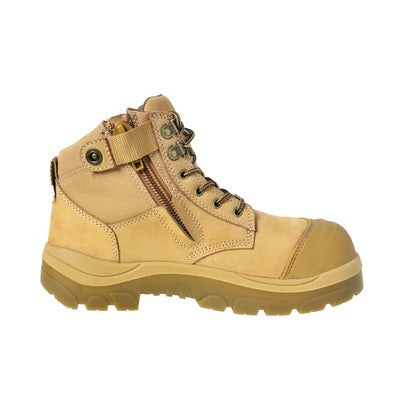 Wide Load 690WZ Wheat 6" Zip Side Safety Boot