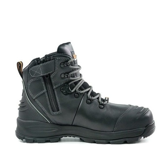 Bison XTLZBK Ankle Lace Up With Zip Safety Boots