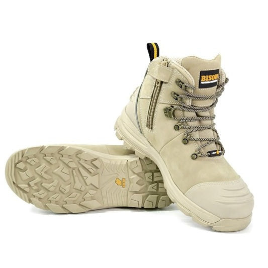 Bison XTLZST Ankle Lace Up With Zip Safety Boots