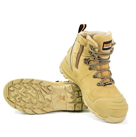 Bison XTLZWHE Ankle Lace Up With Zip Safety Boots
