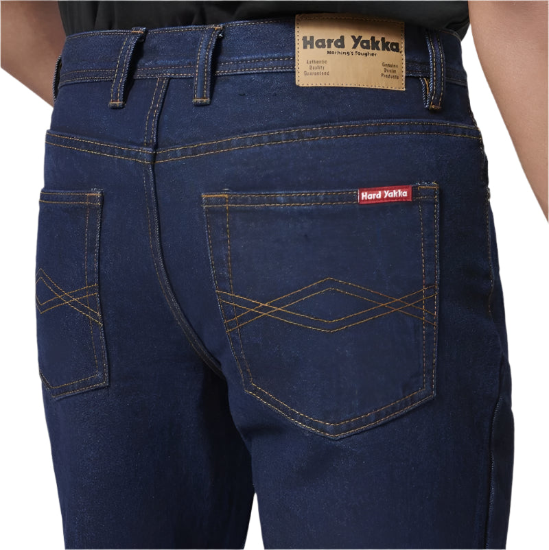Hard Yakka Y03514 Foundations 14.5 Oz Enzyme Washed Rigid Denim Jeans
