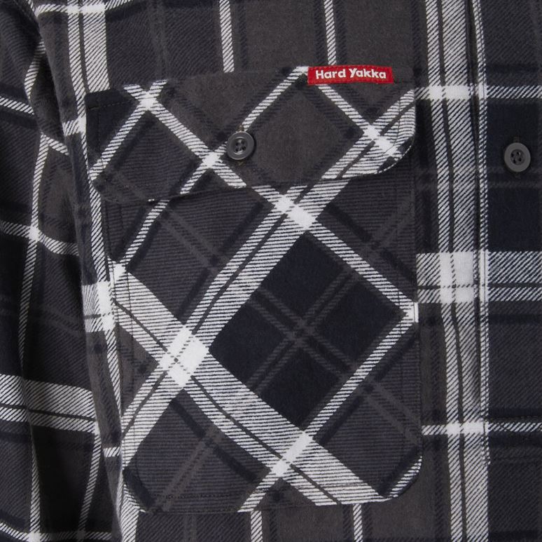 Hard Yakka Y04006 Core LS Closed Front Check Flannel Shirt