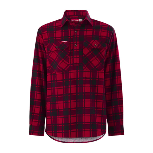 Hard Yakka Y04006 Core LS Closed Front Check Flannel Shirt