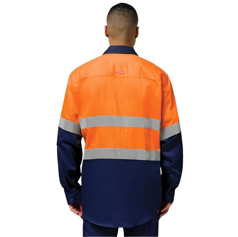 Hard Yakka Y04610 Core HiVis 2-Tone Taped Drill Shirt