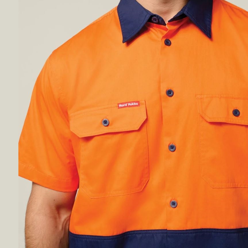 Hard Yakka Y04620 Core HiVis 2 Tone Light Weight Vented Shirt
