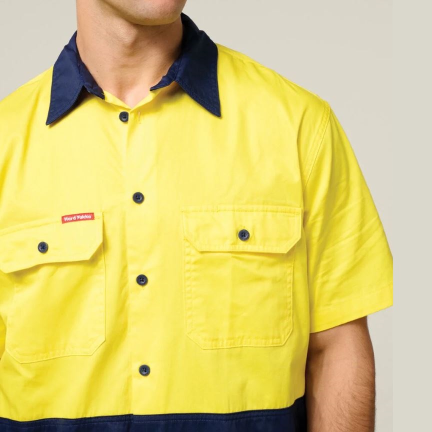 Hard Yakka Y04620 Core HiVis 2 Tone Light Weight Vented Shirt