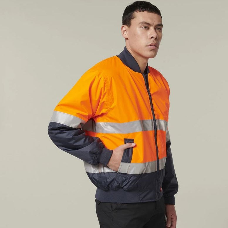 Hard Yakka Y06675 Core Hi Vis 2 Tone Taped Waterproof Bomber Jacket