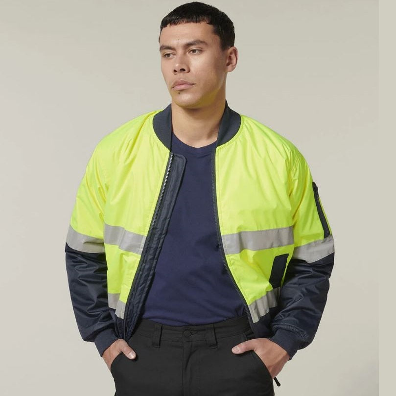 Hard Yakka Y06675 Core Hi Vis 2 Tone Taped Waterproof Bomber Jacket
