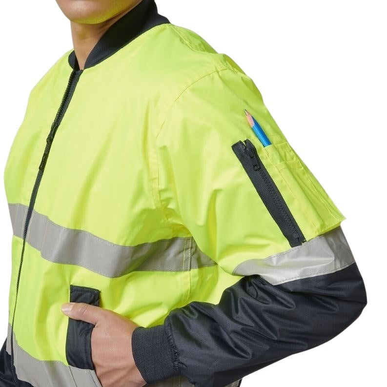 Hard Yakka Y06675 Core HiVis 2-Tone Taped Waterproof Bomber Jacket