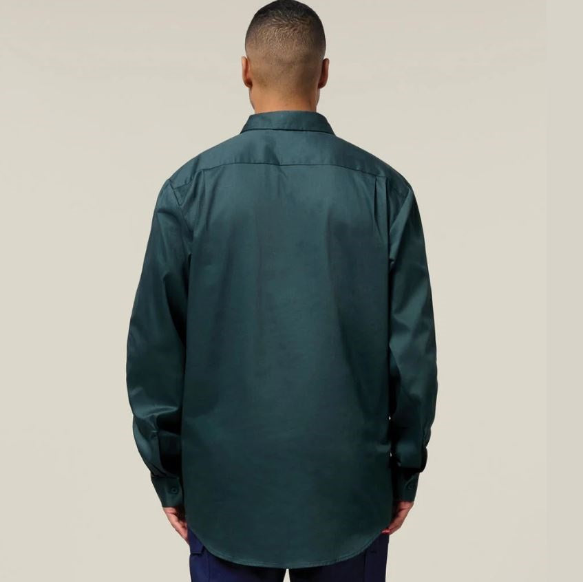 Hard Yakka Y07530 Long Sleeve Closed Front Cotton Drill Work Shirt