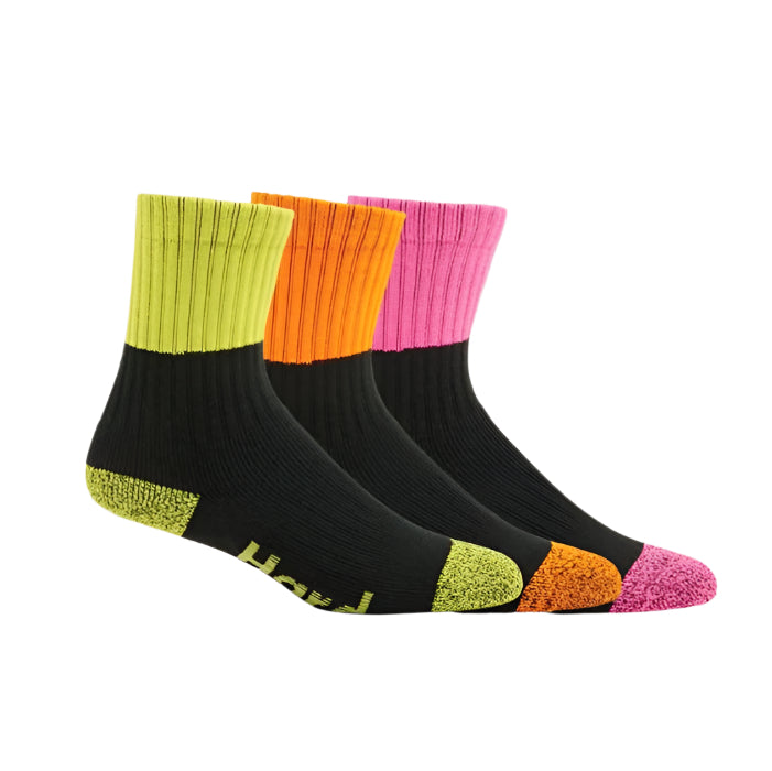 Hard Yakka Y20013 Womens Core Hi Vis Work Crew Sock 3 Pack