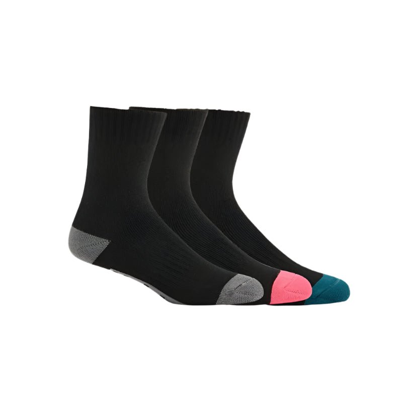 Hard Yakka Y20016 Womens Core Bamboo Rich Padded Crew Sock 3PK Colou 3-8