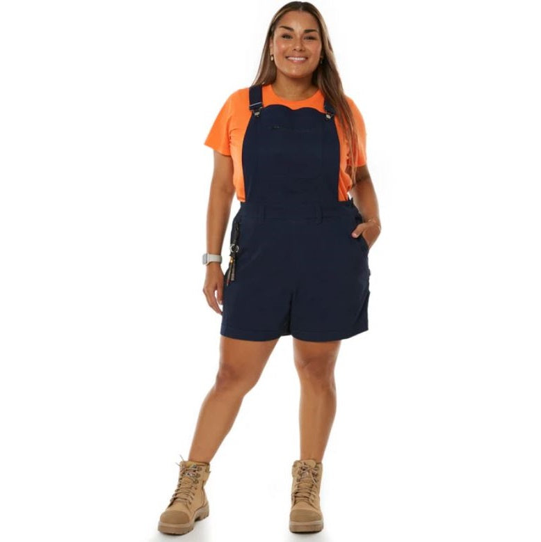 Womens colour Navy work shortalls Zadie workwear