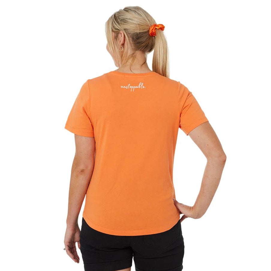 Z01T Zadie Orange Womens Tee -Back view