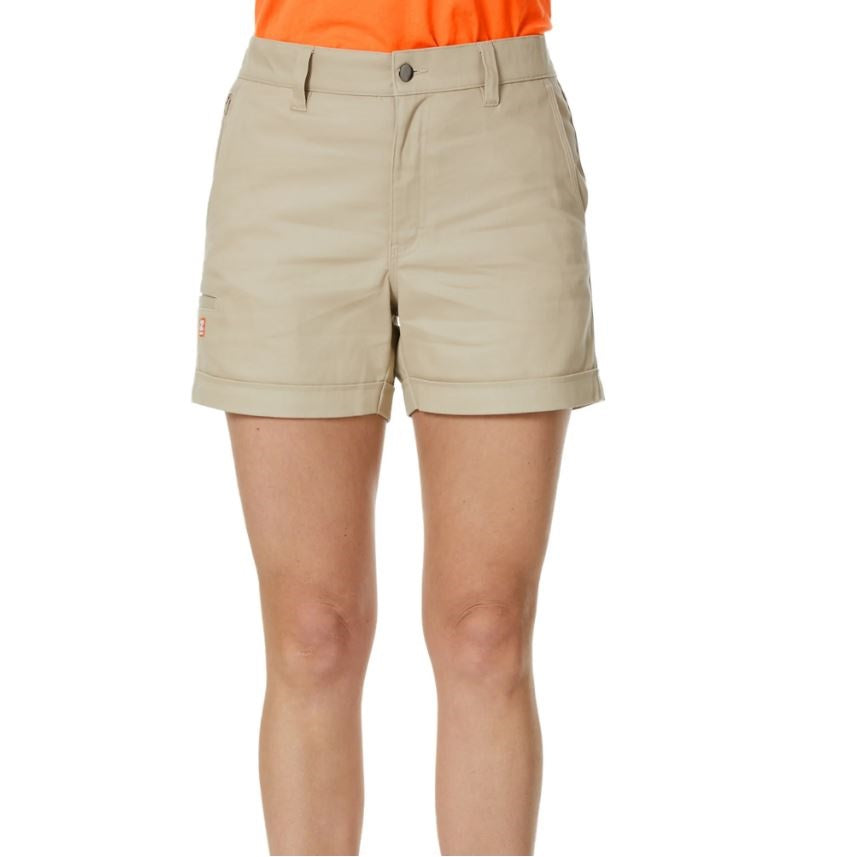 Zadie Workwear Z02S The Middy Women's Shorts Stone colour - Front view