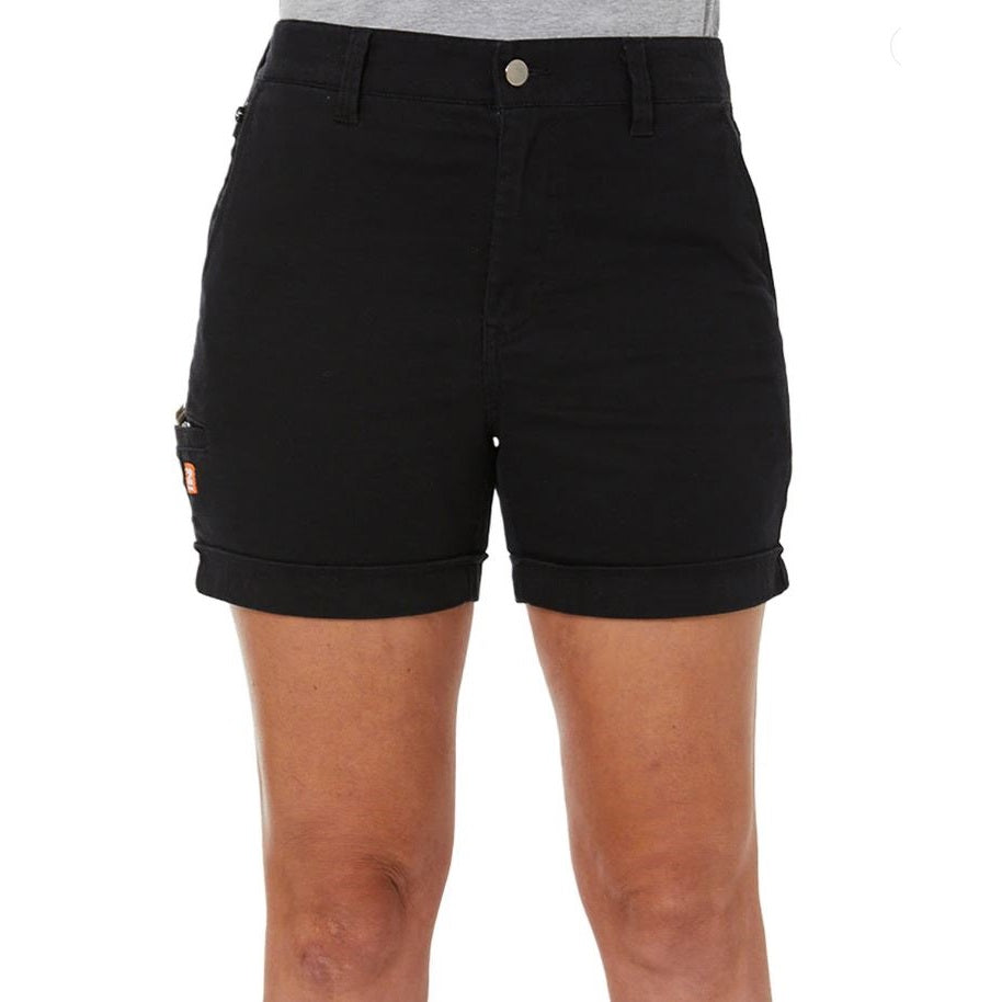 Zadie Workwear Z02S The Middy Women's Shorts Black colour - Front view