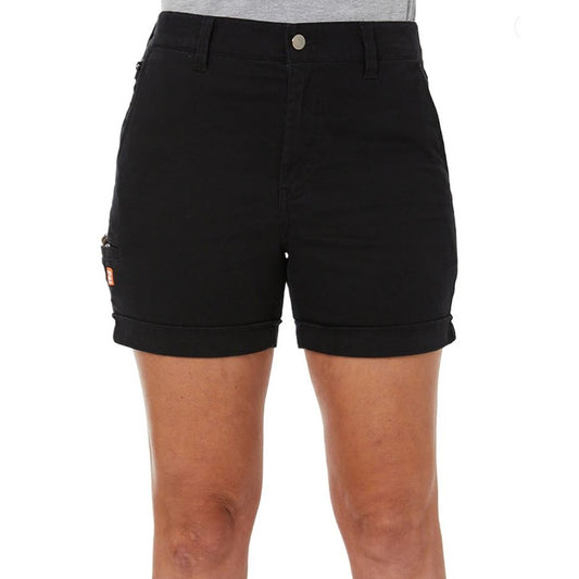 Zadie Workwear Z02S The Middy Women's Shorts Black colour - Front view