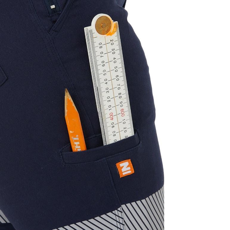 Zadie ZO4P Womens Work Pants with Reflective Tape - Close up of Pocket