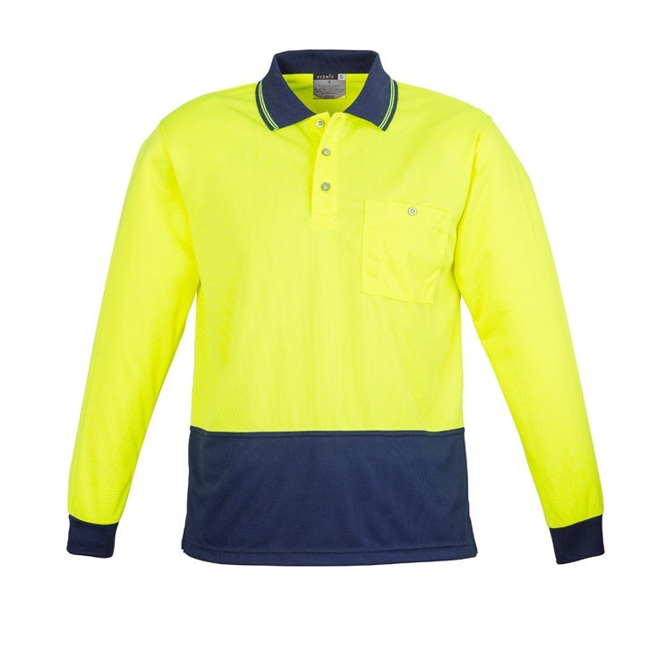 Syzmik ZH232 Unisex HiVis Basic Spliced L/S Polo