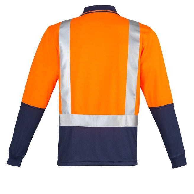 Syzmik ZH234 Mens HiVis Spliced L/S Polo Shoulder Tape