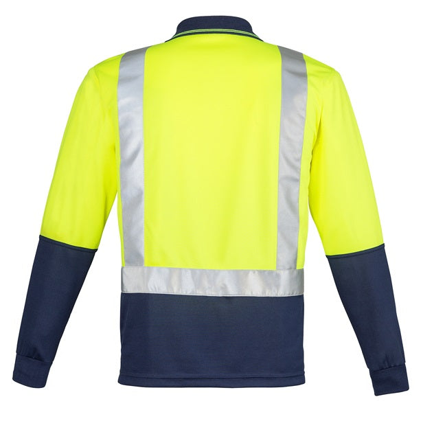 Syzmik ZH234 Mens HiVis Spliced L/S Polo Shoulder Tape