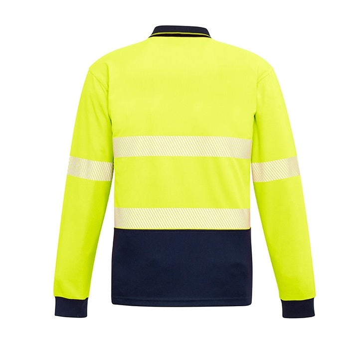 Syzmik ZH530 Unisex HiVis Segmented L/S Polo - Hoop Taped