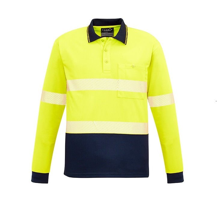Syzmik ZH530 Unisex HiVis Segmented L/S Polo - Hoop Taped