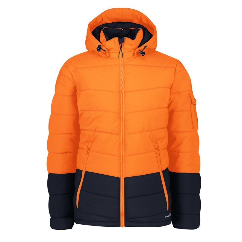 Syzmik ZJ240 Unisex Hi Vis Streetworx Hooded Puffer Jacket