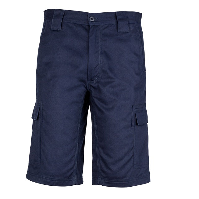 Syzmik ZW012 Mens Drill Cargo Shorts - Navy - Alternative Front View