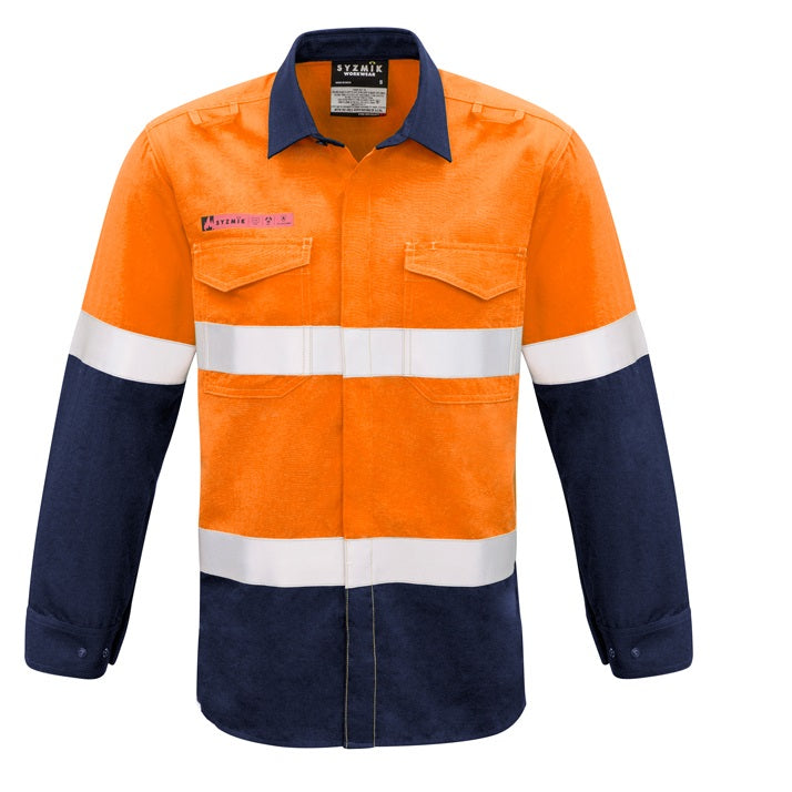 Syzmik ZW132 Mens Fire Amour HiVis Taped Spliced Shirt