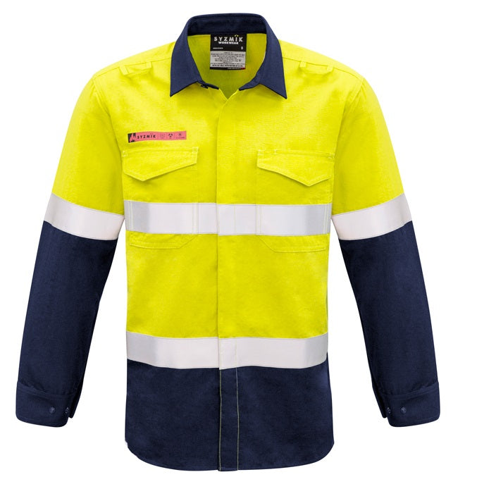 Syzmik ZW132 Mens Fire Amour HiVis Taped Spliced Shirt