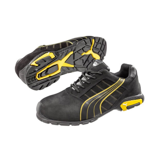 Puma 642717 Amsterdam Black/Yellow Safety Jogger Steel Toe