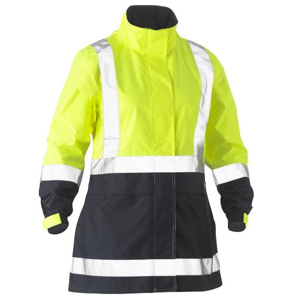 Bisley BJL6966T Womens H Taped Two Tone HiVs Rain Jacket