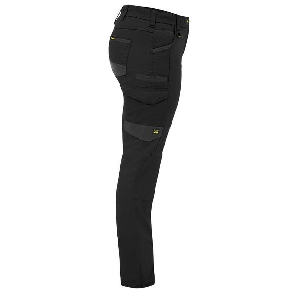 Bisley BPCL6338 Women's FLX & Move™ Stretch Canvas Elastic Waist Cargo Pants colour black - Side view