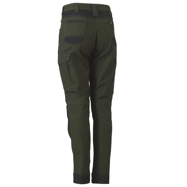 Bisley BPL6044 Women's Flex&Move™ Cargo Pants - Olive colour - Back view