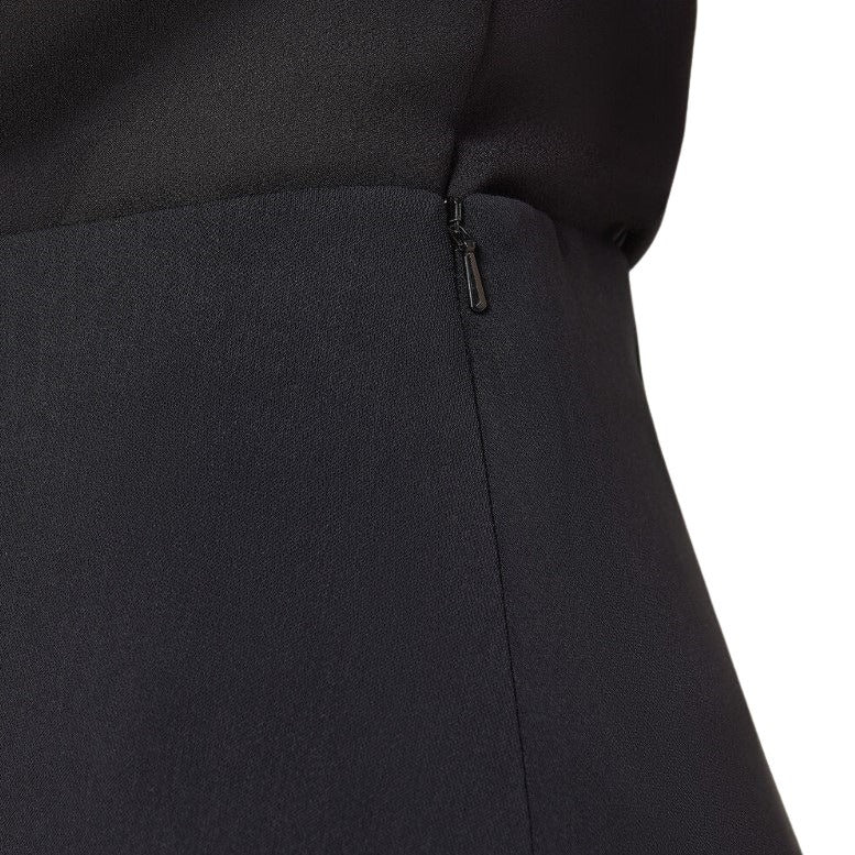 NNT CAT2RV Crepe Stretch Women's Midi Length A-Line Skirt