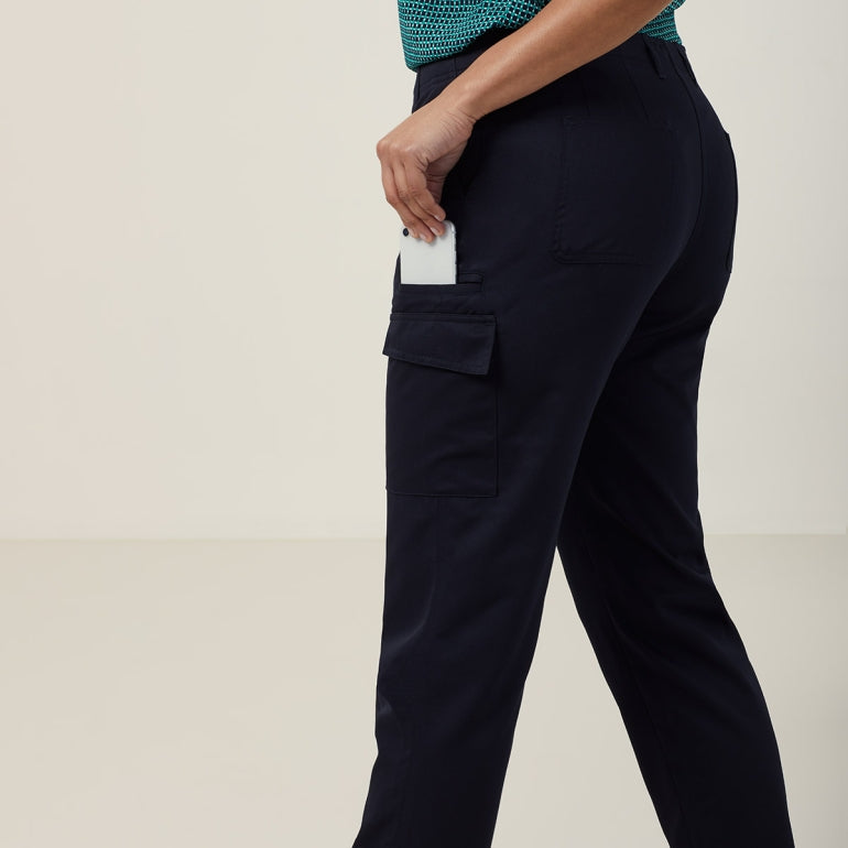 NNT CAT3T7 P/V Gaberdine Flex Waist Slim Leg Womens Cargo Pants