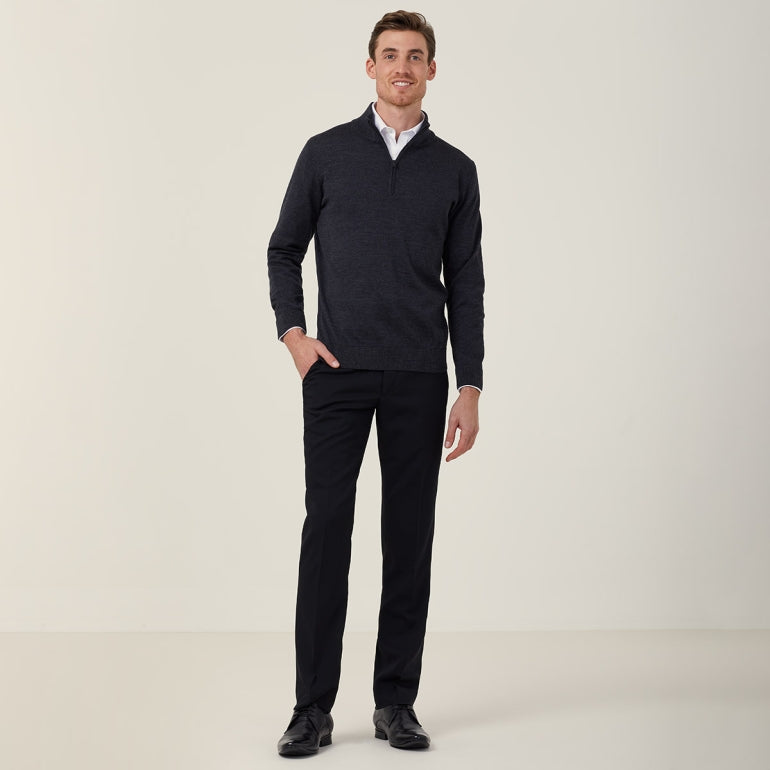 NNT CATE37 Long Sleeve Zip Neck Jumper