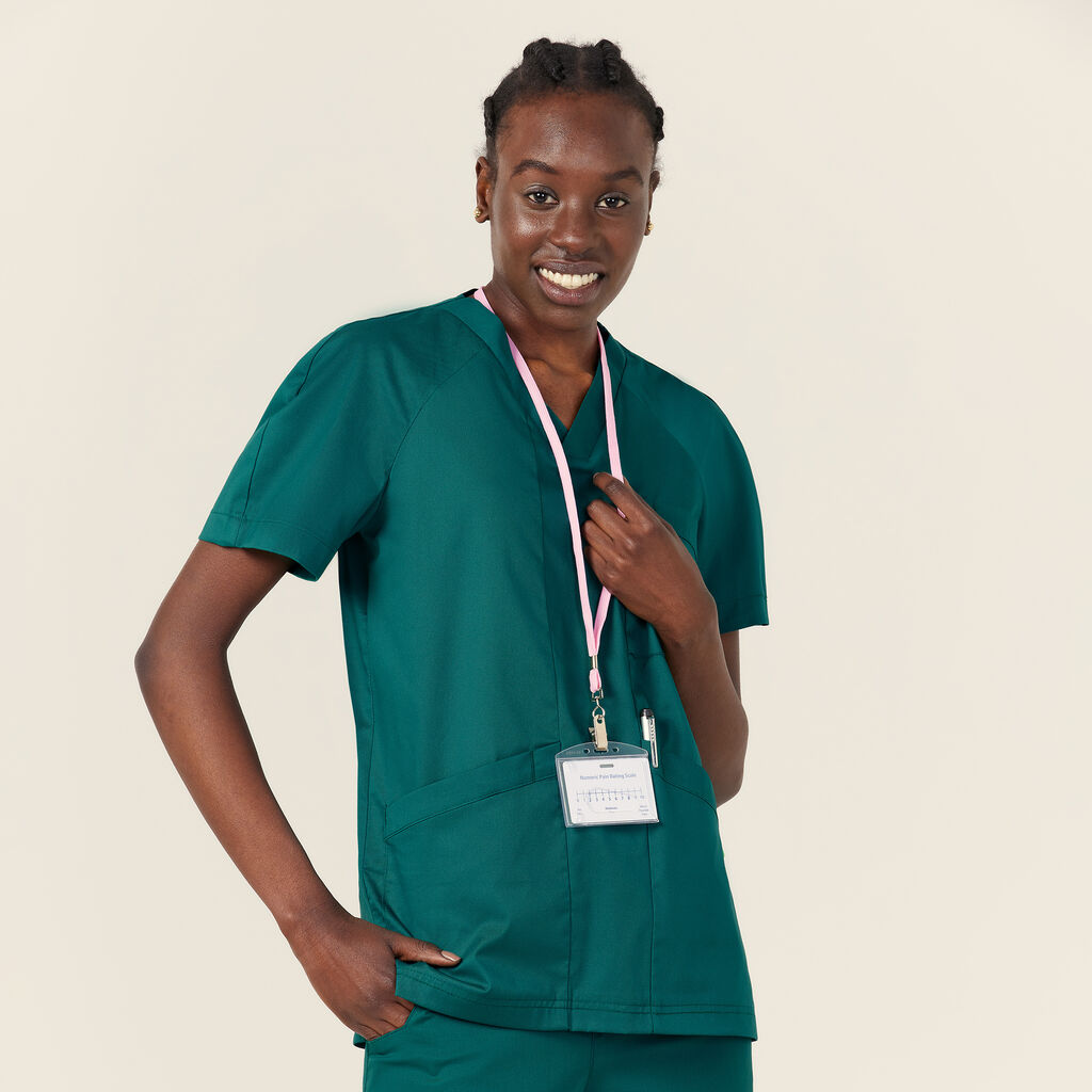NNT CATRFV Unisex Carl V-Neck Style Scrub Top