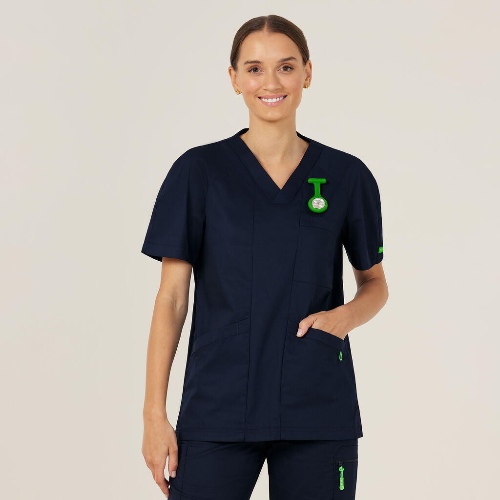NNT CATRFV Unisex Carl V-Neck Style Scrub Top
