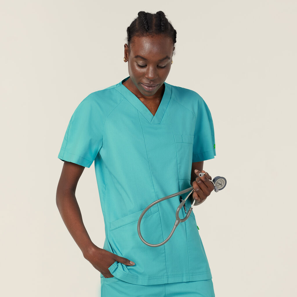 NNT CATRFV Unisex Carl V-Neck Style Scrub Top