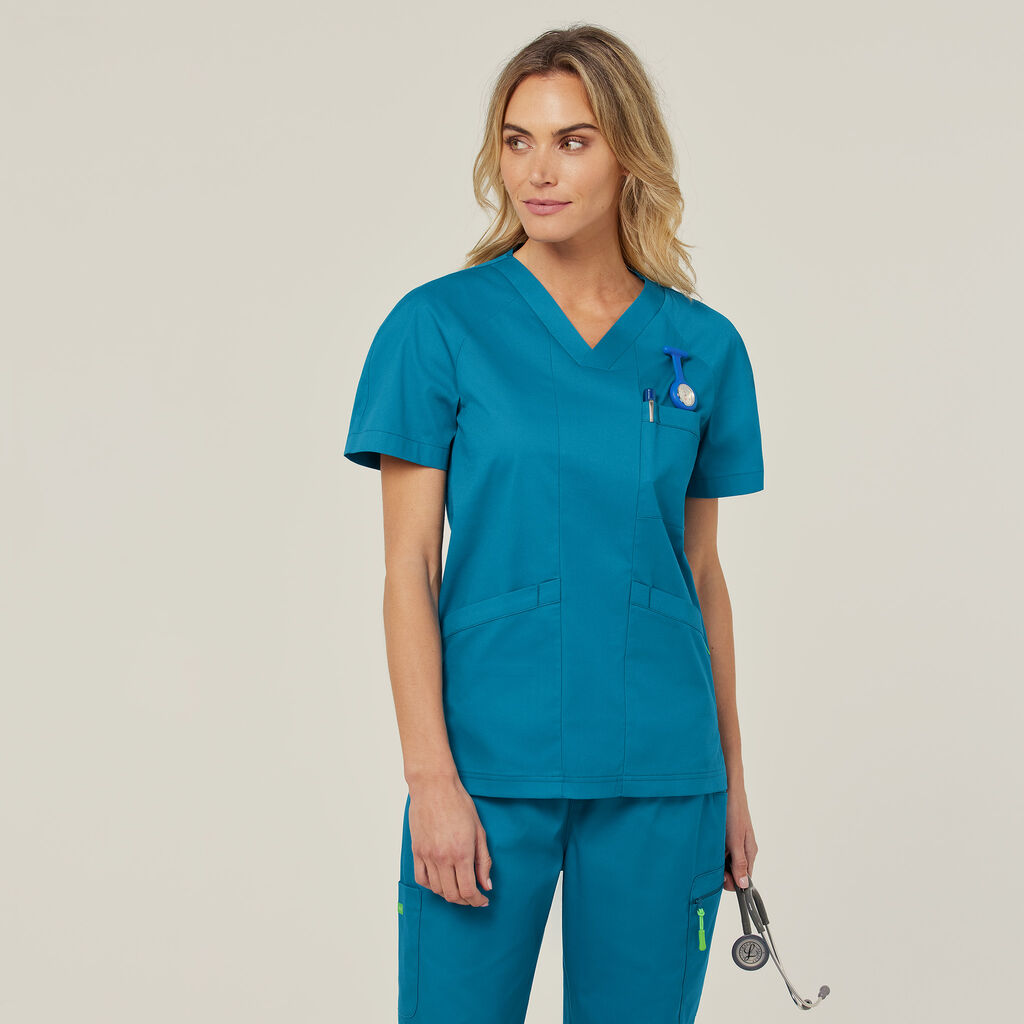 NNT CATRFV Unisex Carl V-Neck Style Scrub Top