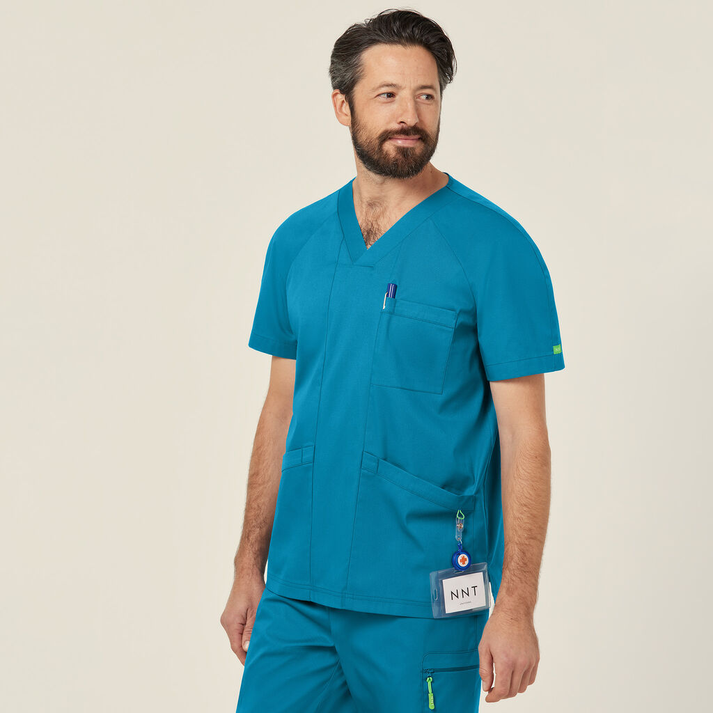 NNT CATRFV Unisex Carl V-Neck Style Scrub Top