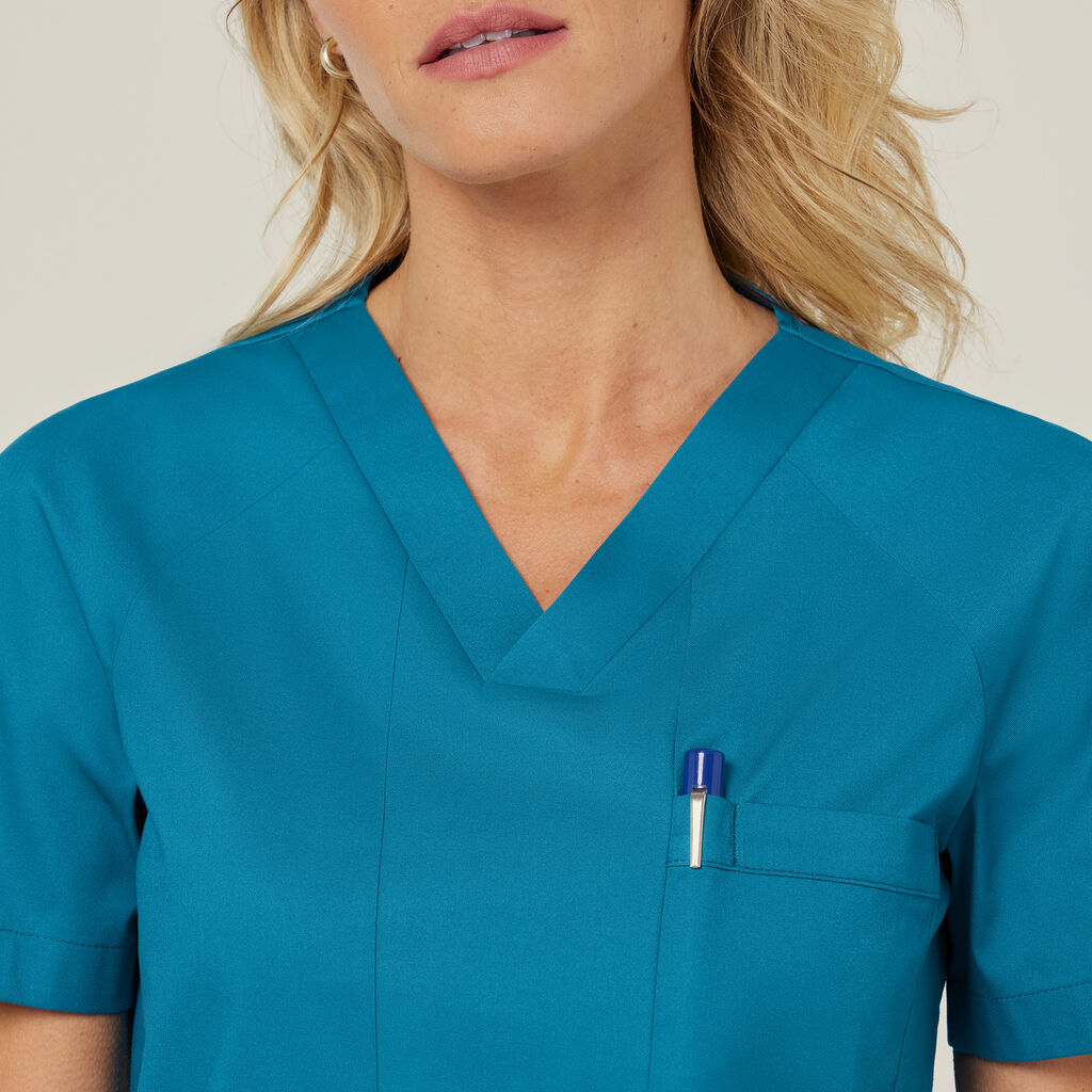 NNT CATRFV Unisex Carl V-Neck Style Scrub Top
