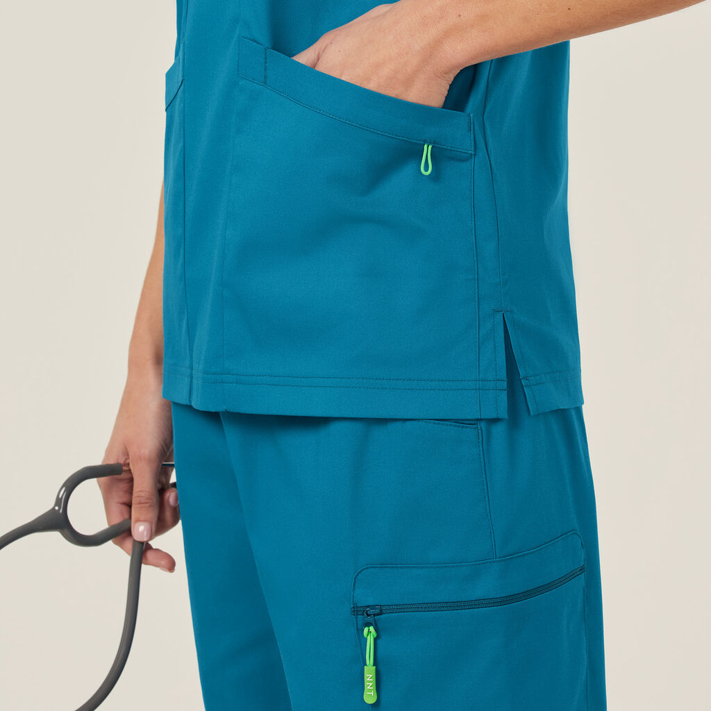 NNT CATRFV Unisex Carl V-Neck Style Scrub Top