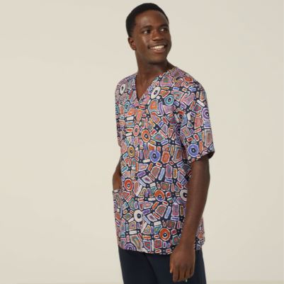 NNT CATRG9 Unisex Water Dreaming Scrub Top