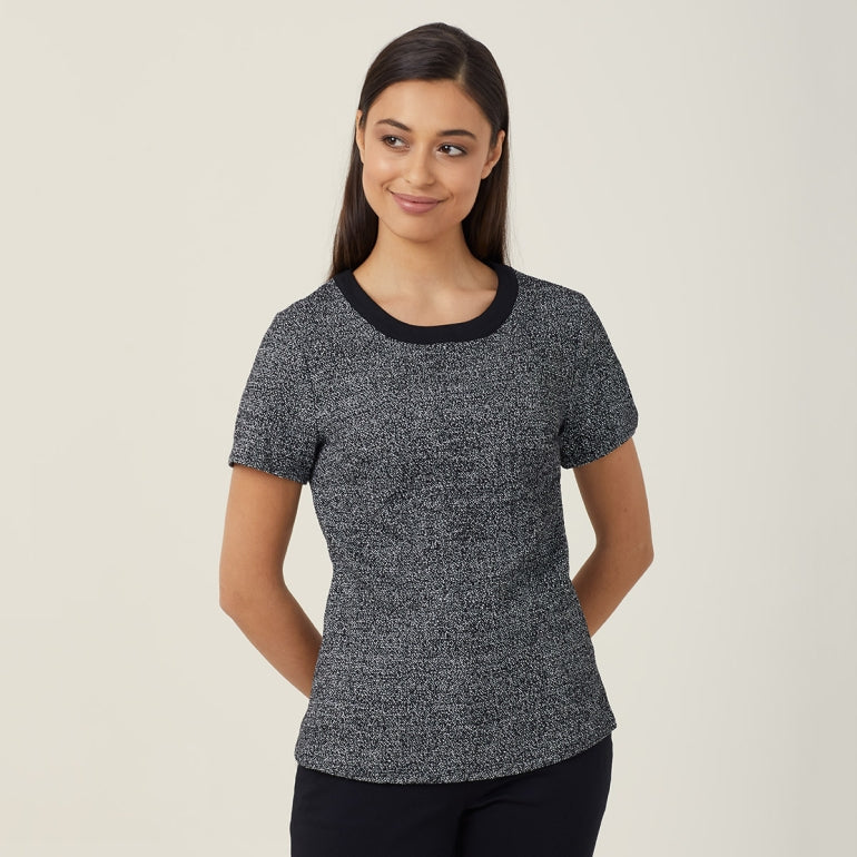 NNT CATUDG Textured Tweed Shell Top